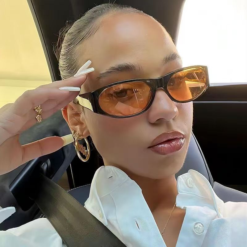 Sunglasses Cat Eye - Small Oval Sunglasses Women Men Trendy