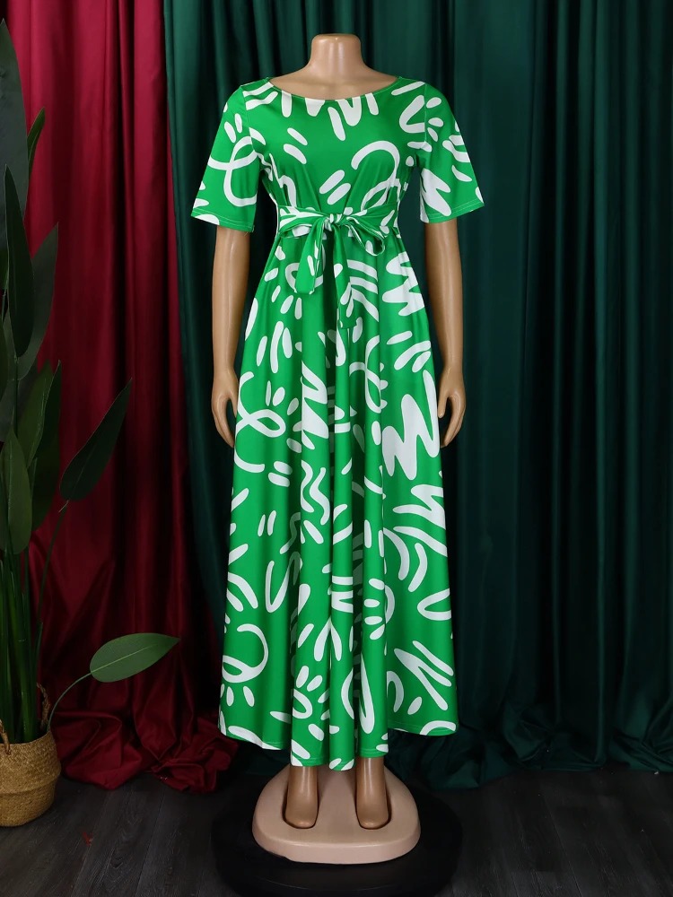 Midi Skirt Floral - Floral Print Tie Waist Midi Dress