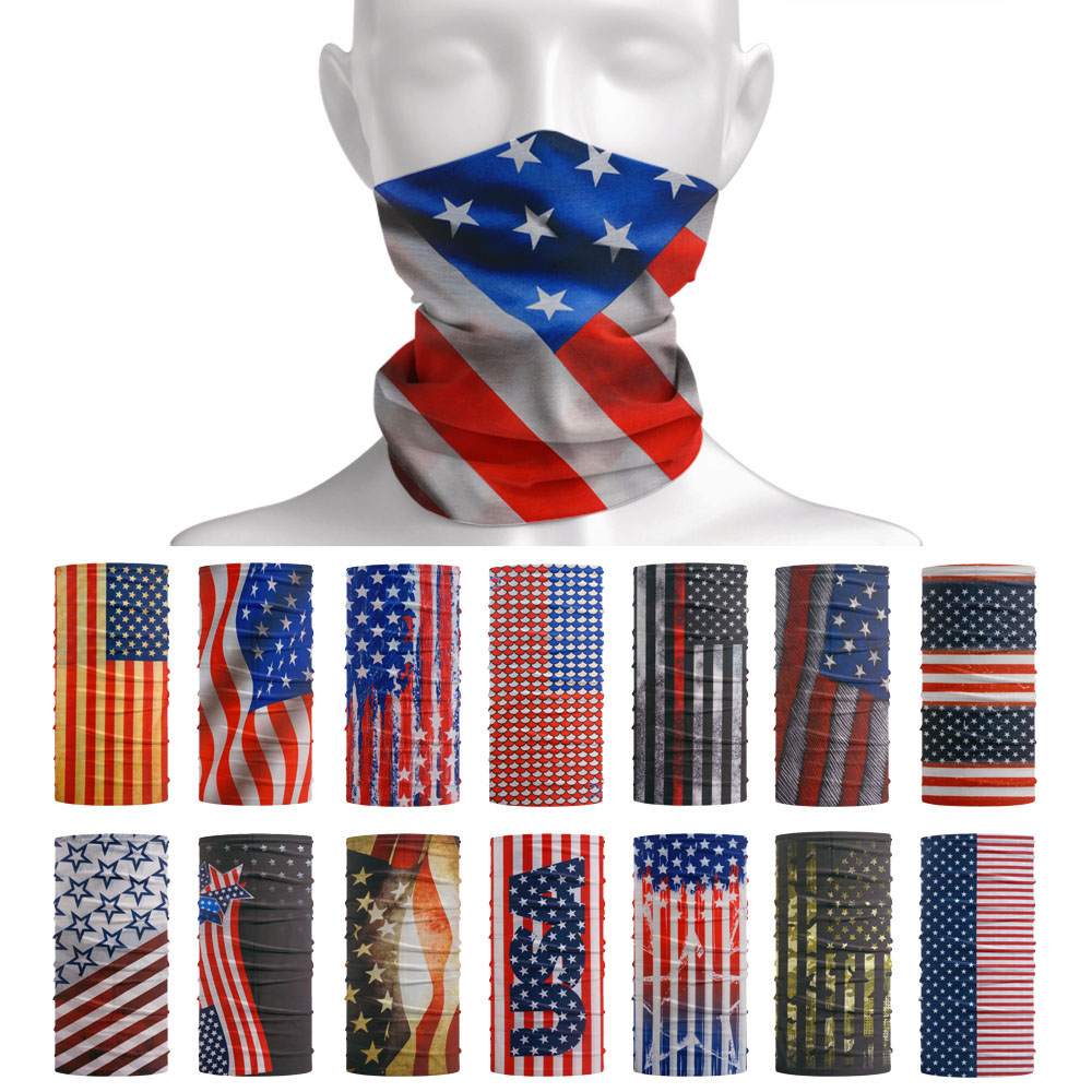 USA Flag Pattern Sun Protectiv - Headband Summer Knit のレビューと価格
