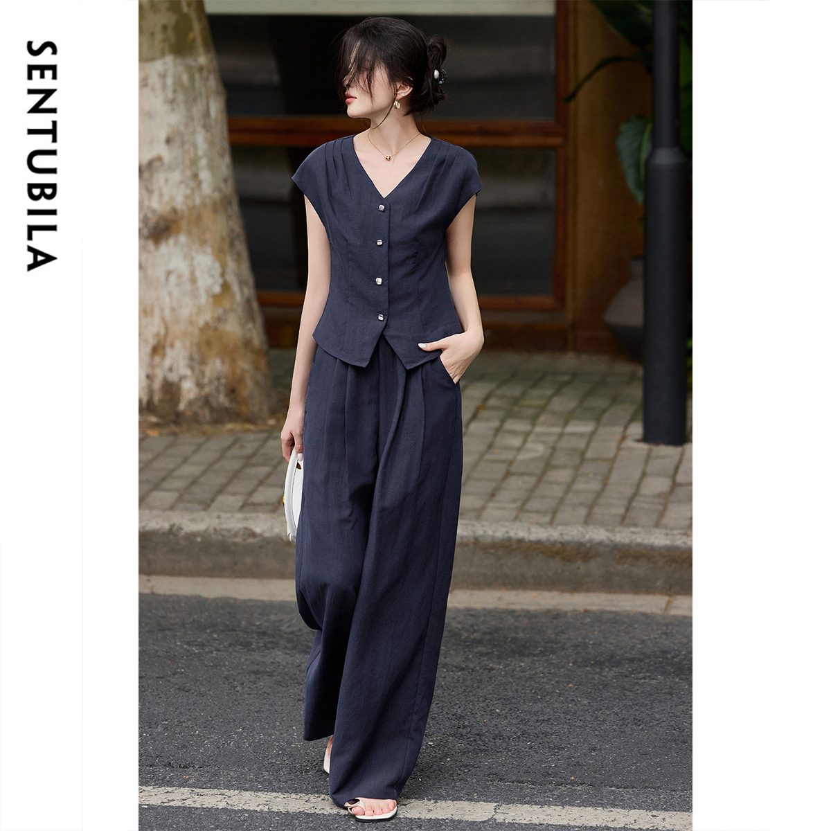 SENTUBILA Summer Linen Pant Se - Linen Pant Wide のレビューと価格