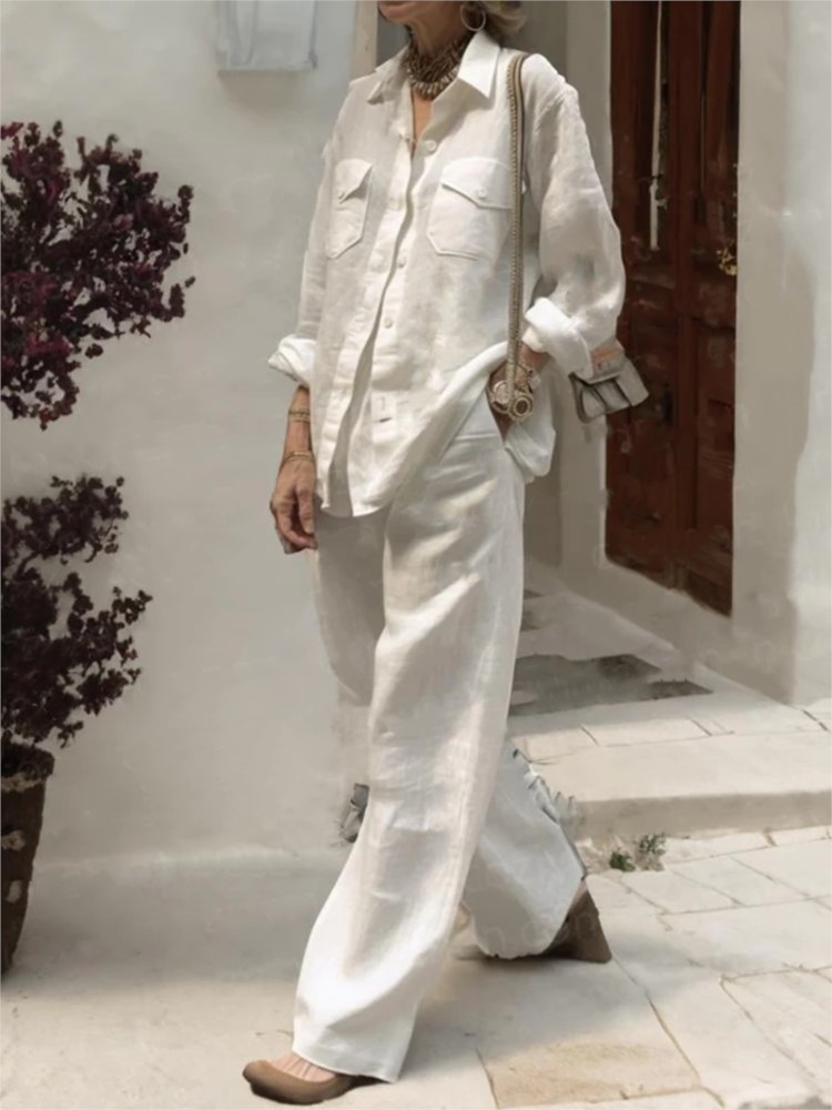 Fashion Solid Cotton Linen Shi - Linen Pant Wide のレビューと価格