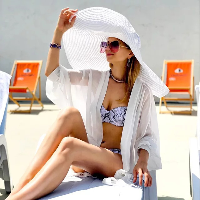 Oversized Beach Straw Hats for - Hat Floppy Wide のレビューと価格