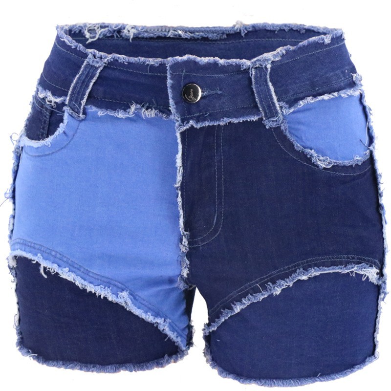 Fashion Mid-Waist Slim Fit Tor - Shorts Denim Frayed のレビューと価格