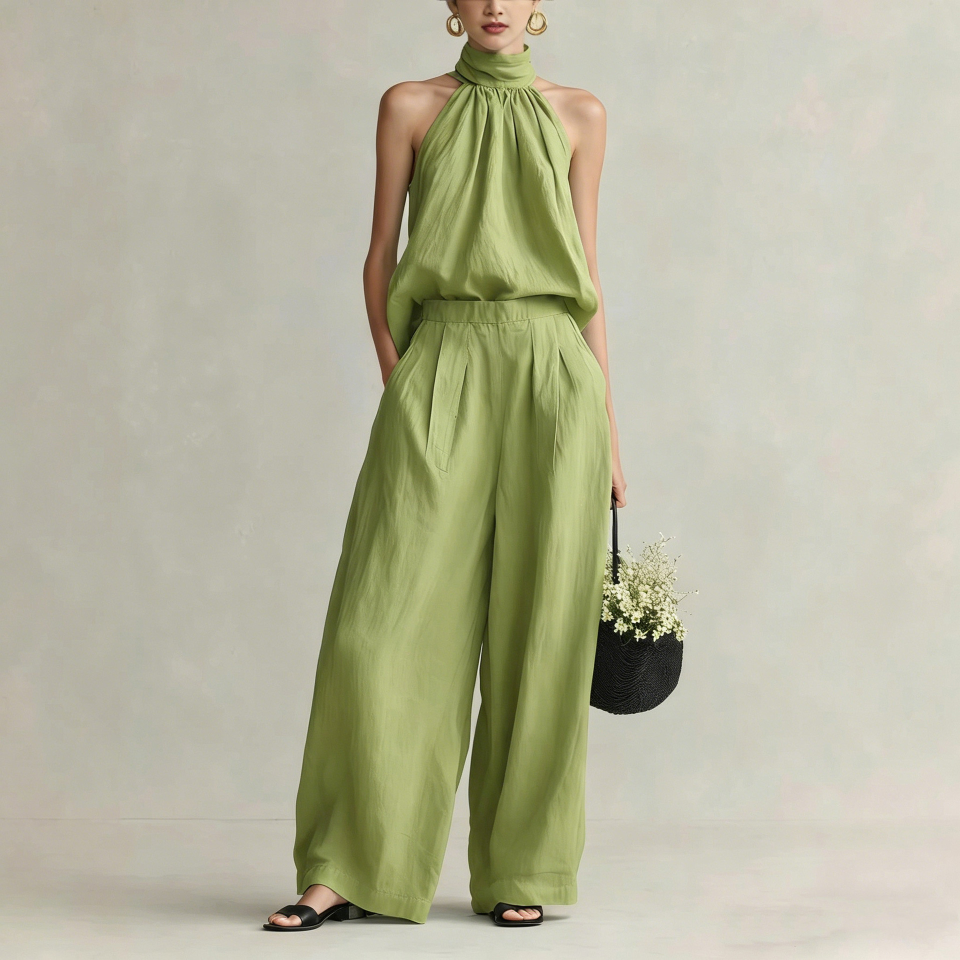 Women's 2026 Summer New Style  - Linen Pant Wide のレビューと価格
