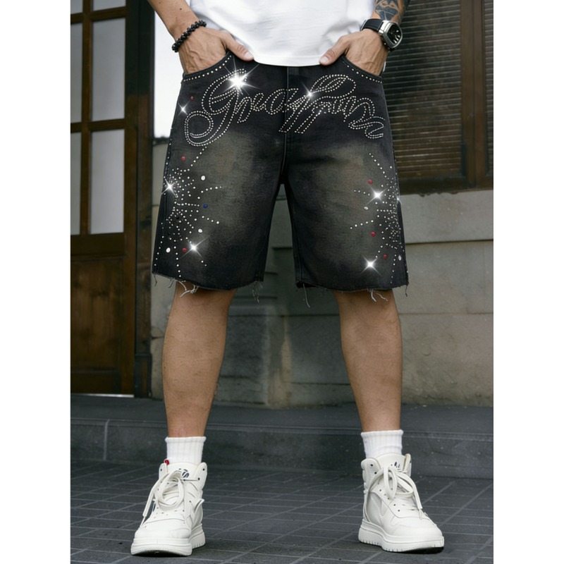 American Streetwear Men's Non- - Shorts Denim Frayed のレビューと価格