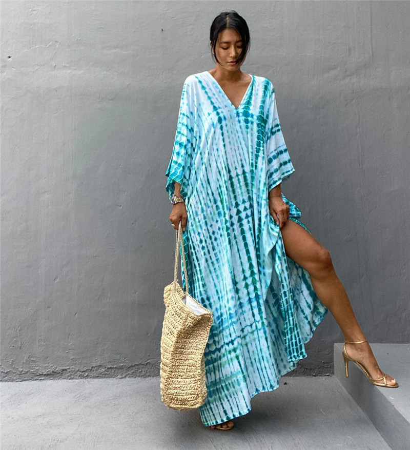 Plus Size Women Beachwear Long - Cover Up Kaftan のレビューと価格