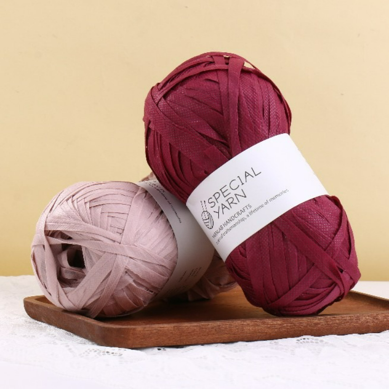 100g/pcs Raffia Flat Yarn for  - Crochet Bag Raffia のレビューと価格