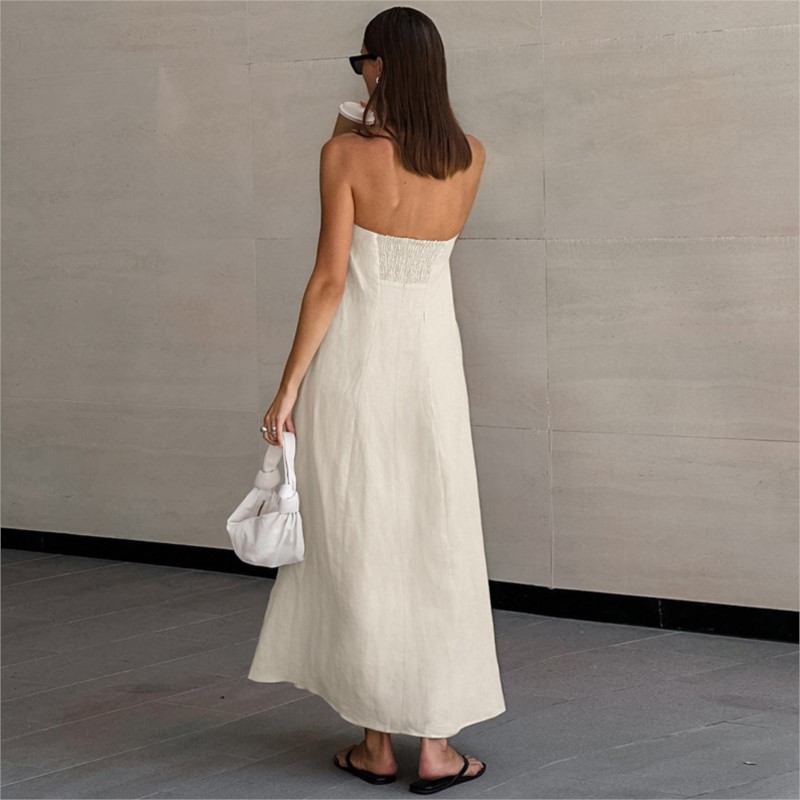 Fashion Elegant Simple Design  - Linen Dress Wrap のレビューと価格