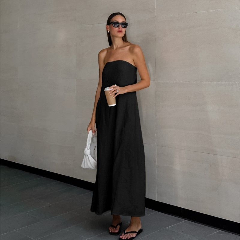 Fashion Elegant Simple Design  - Linen Dress Wrap のレビューと価格