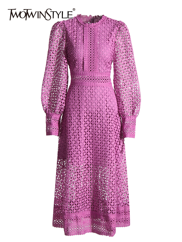 TWOTWINSTYLE Embroidery Cut Ou - Linen Dress Wrap のレビューと価格