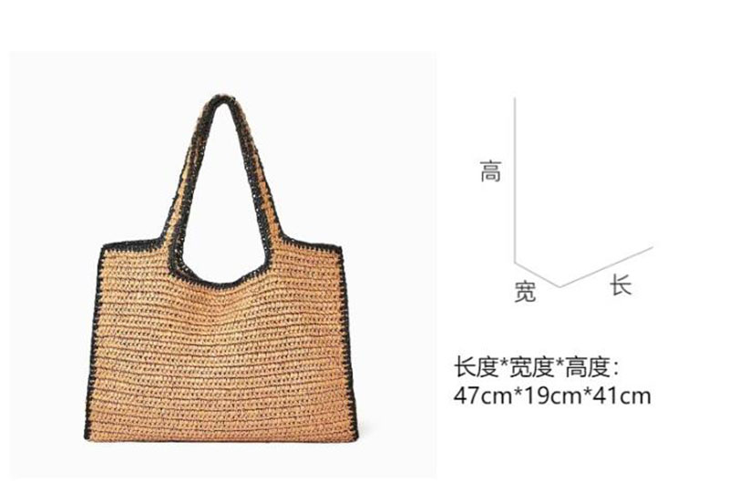Straw Woven Tote Bags for Wome - Crochet Bag Raffia のレビューと価格