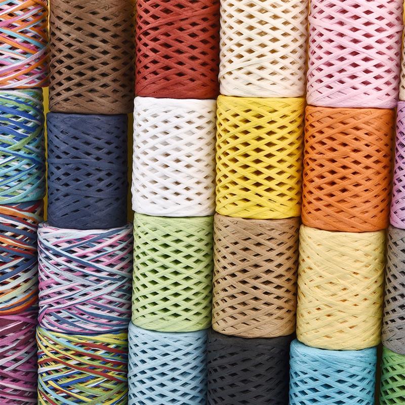 100M Natural Raffia Straw Yarn - Crochet Bag Raffia のレビューと価格