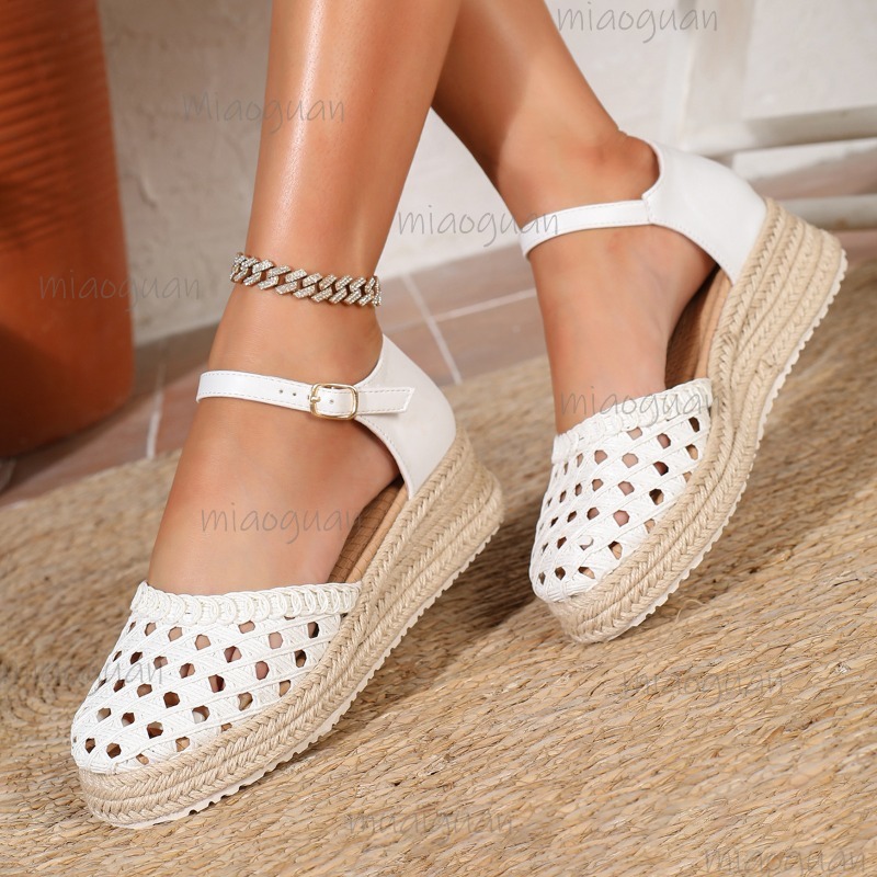 Boho Women's Hollow Out Woven  - Wedge Espadrille Women のレビューと価格