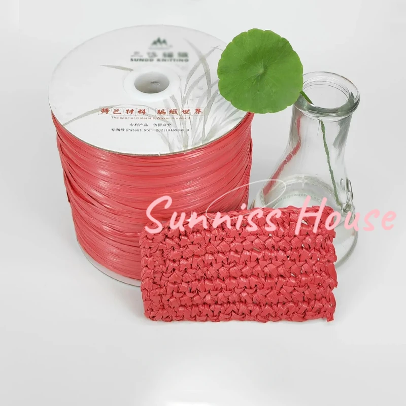 600M Matte Raffia Yarn，330g Ar - Crochet Bag Raffia のレビューと価格