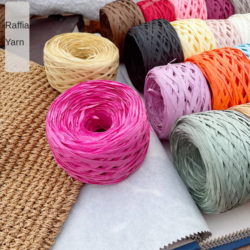 180m raffia Yarn paper Grass f - Crochet Bag Raffia のレビューと価格