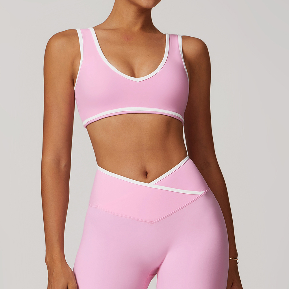 V-Neck Sports Bra Women Top Pu - Crop Top Crochet のレビューと価格