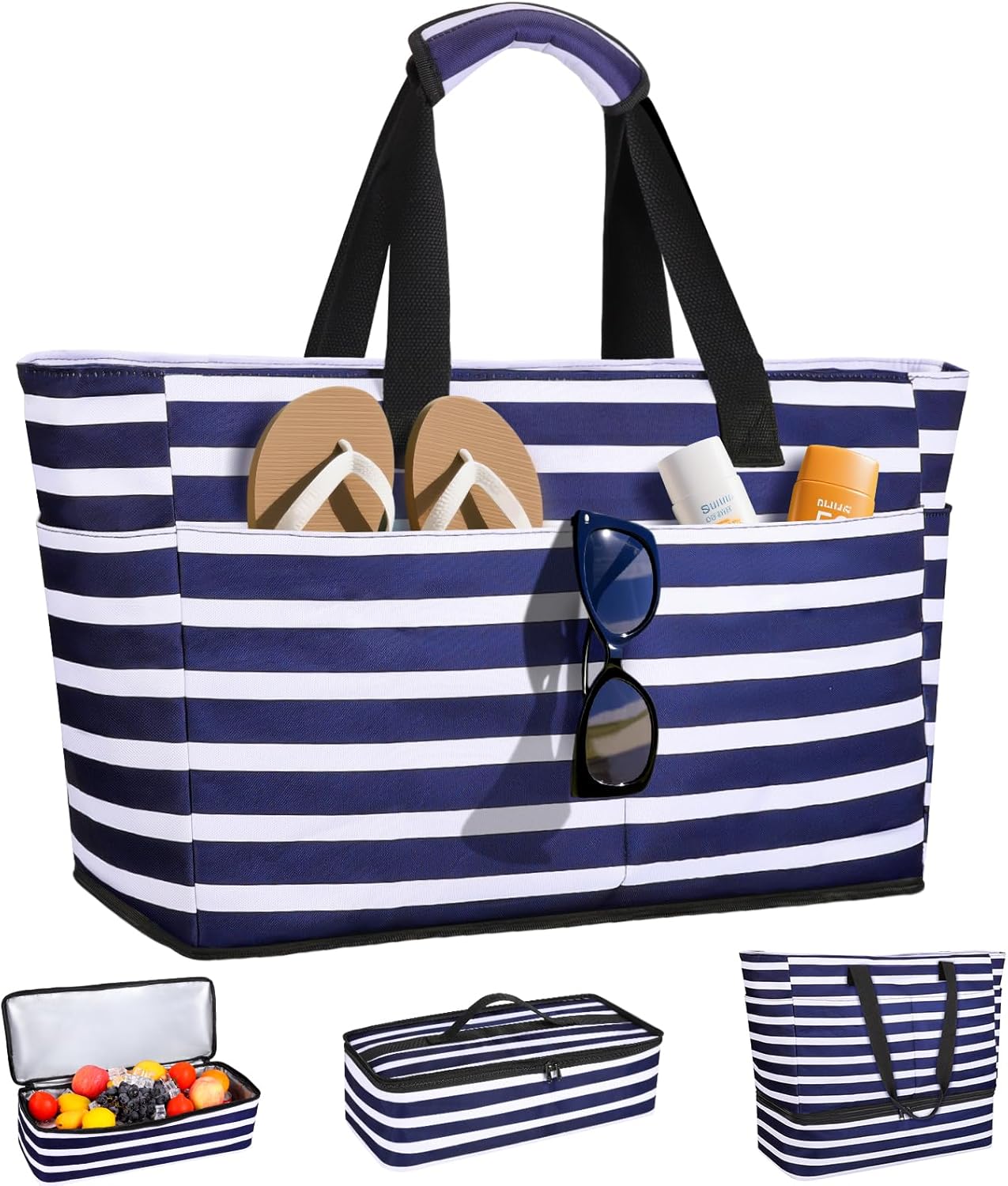 Beach Bag with Cooler, 49L Wat - Tote Bag Beach のレビューと価格