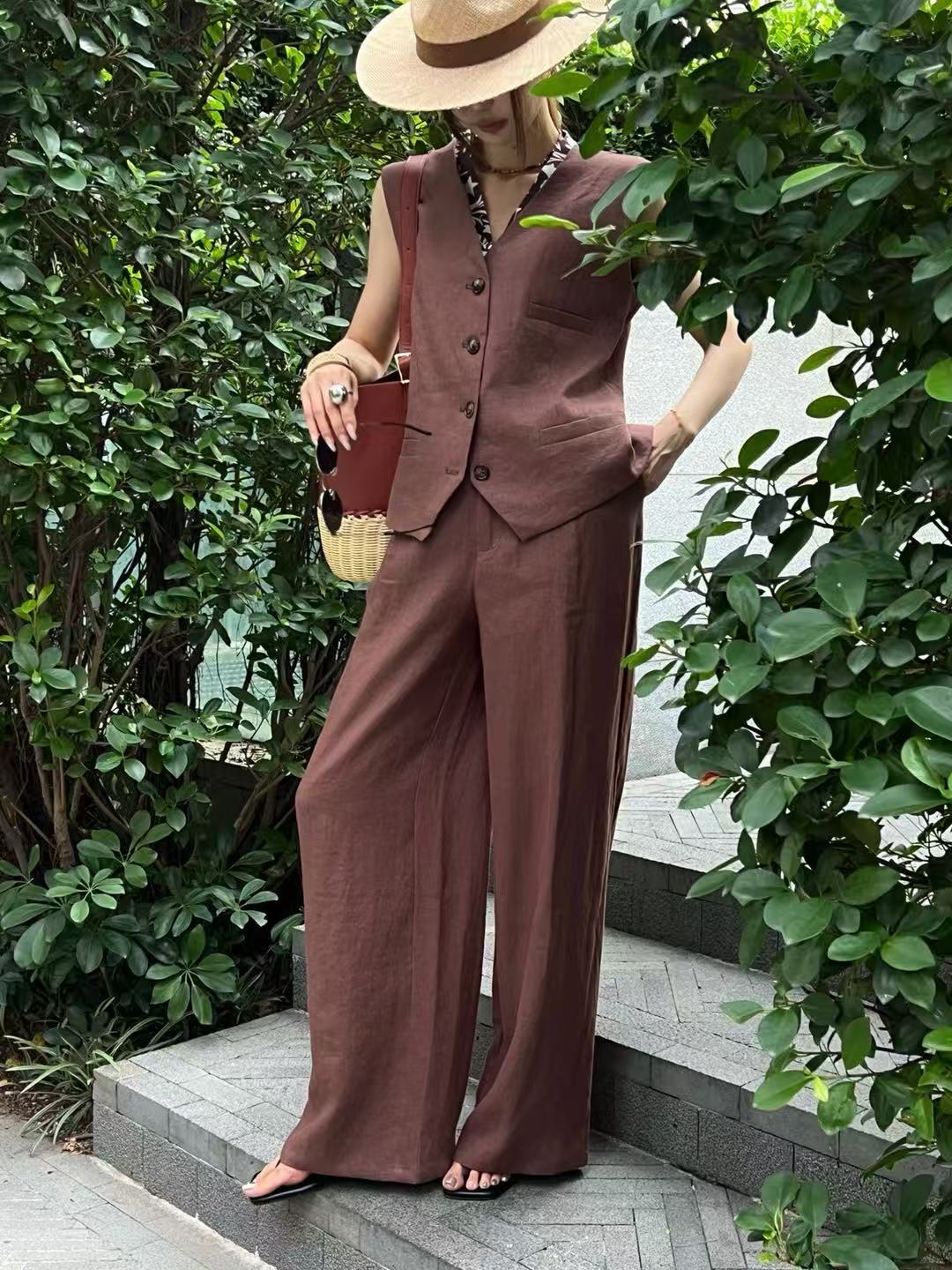 Old Man Qian's linen casual tw - Linen Pant Wide のレビューと価格