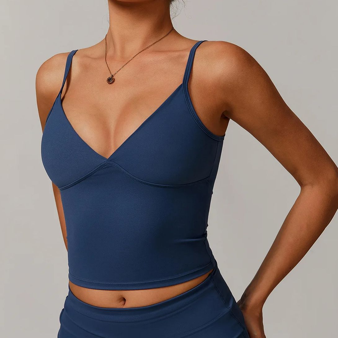 Breathable Sports Bra Fitness  - Crop Top Crochet のレビューと価格