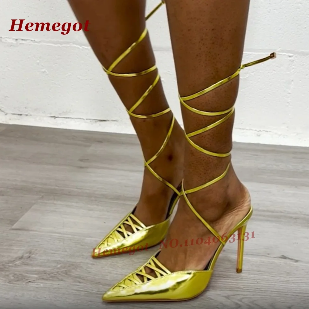 Patent Leather Cut Out Sandals - Sandal Strappy Heeled のレビューと価格