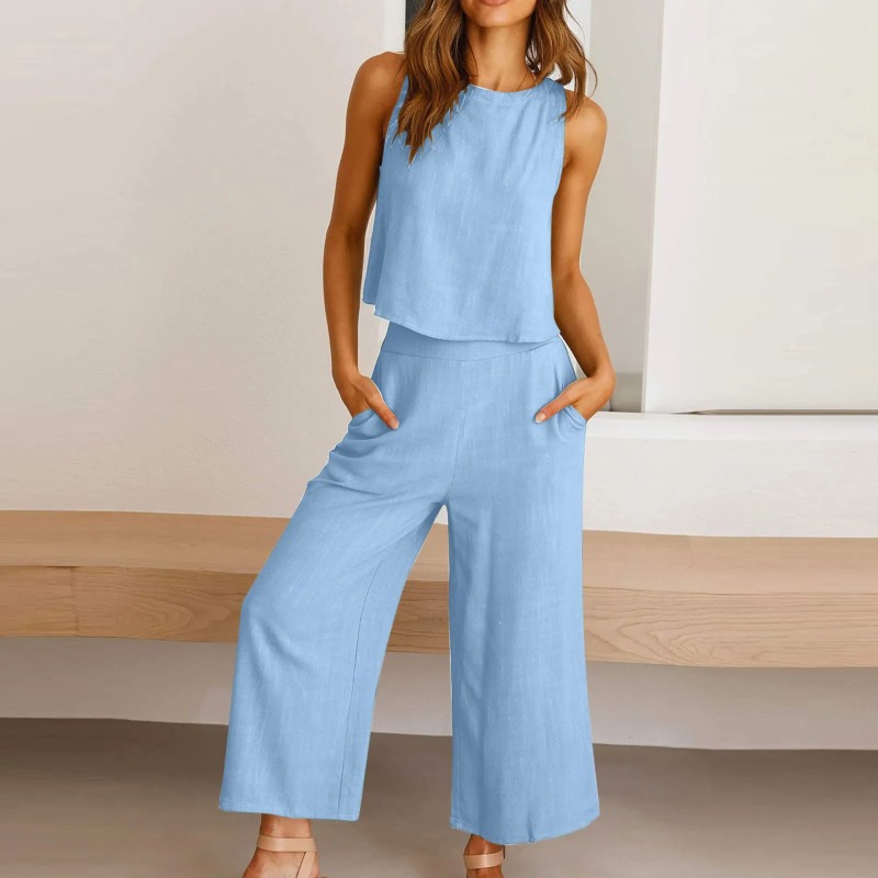 2025 New Summer Tops Cotton Li - Linen Pant Wide のレビューと価格