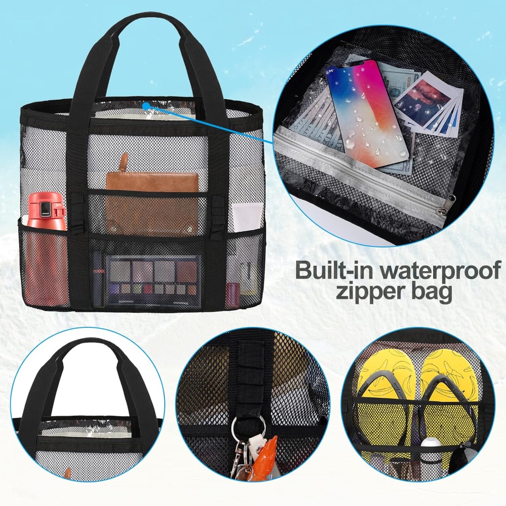 Women's Mesh Beach Bag - Water - Tote Bag Beach のレビューと価格