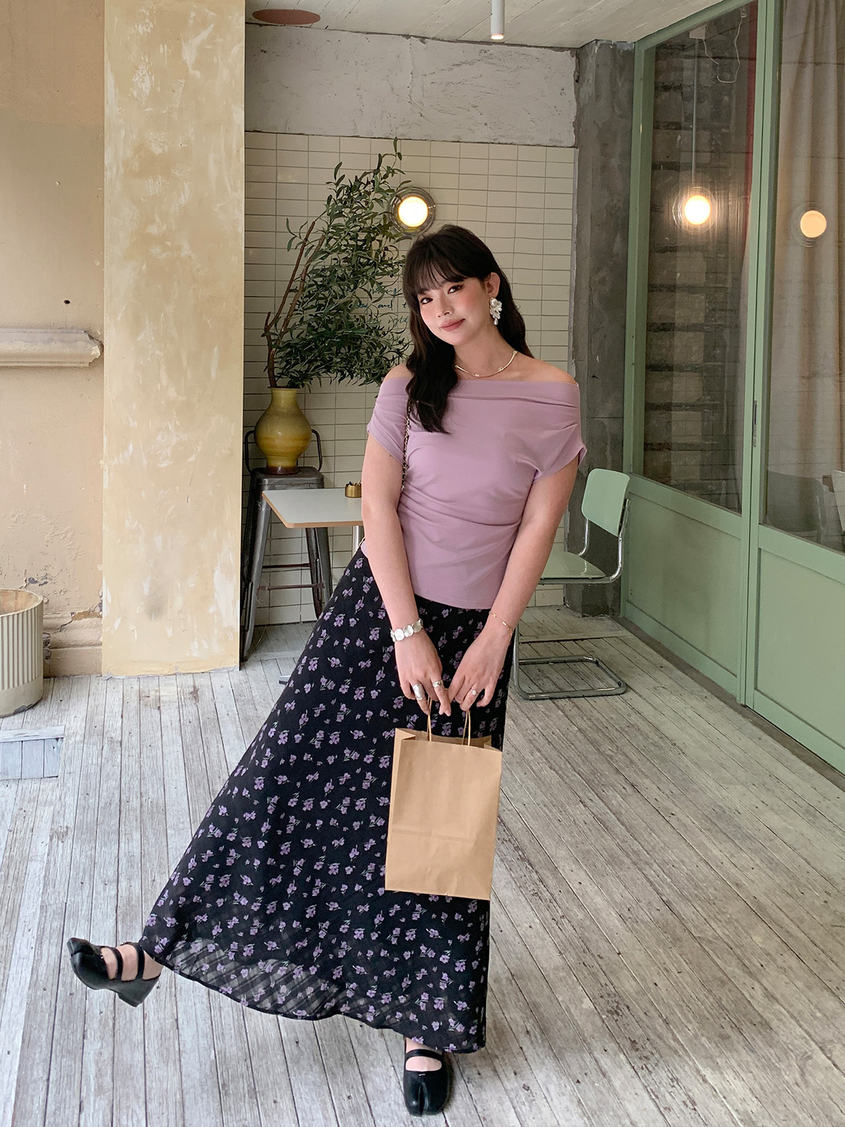 MaLuuuuuu plus Size Women's Fl - Midi Skirt Floral のレビューと価格