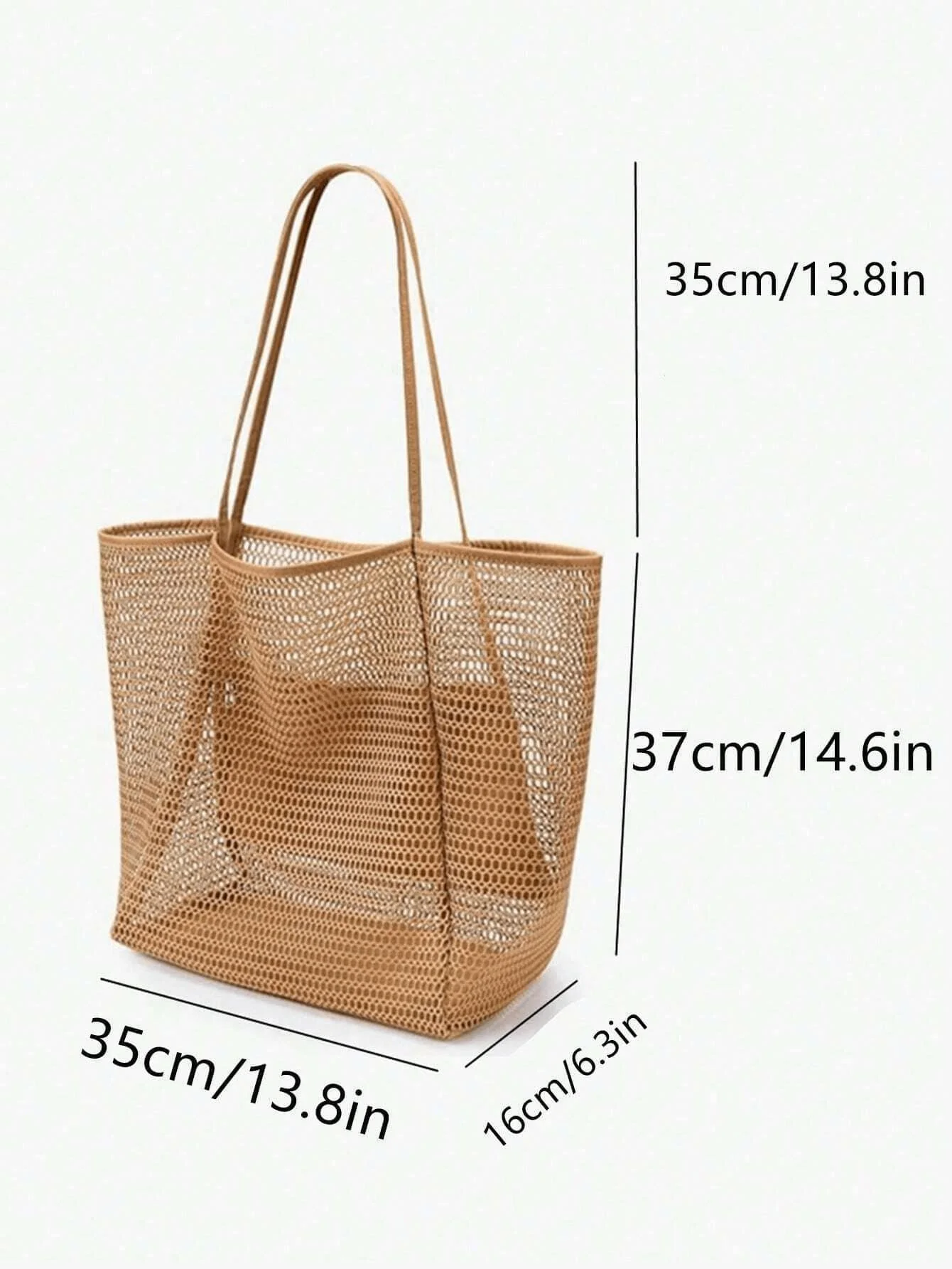 1pc Mesh Beach Tote Bag, Outdo - Tote Bag Beach のレビューと価格