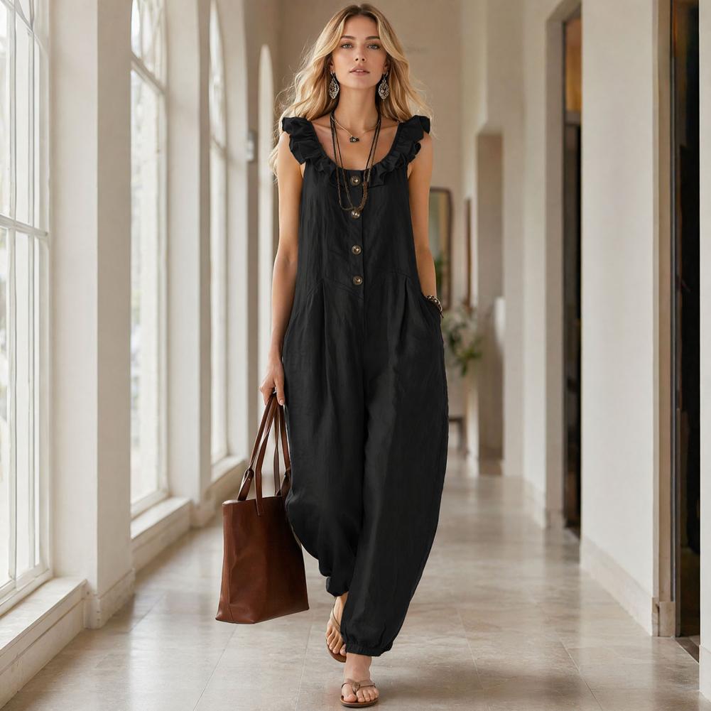 Relaxed Fit Romper Women Women - Jumpsuit Linen Relaxed のレビューと価格