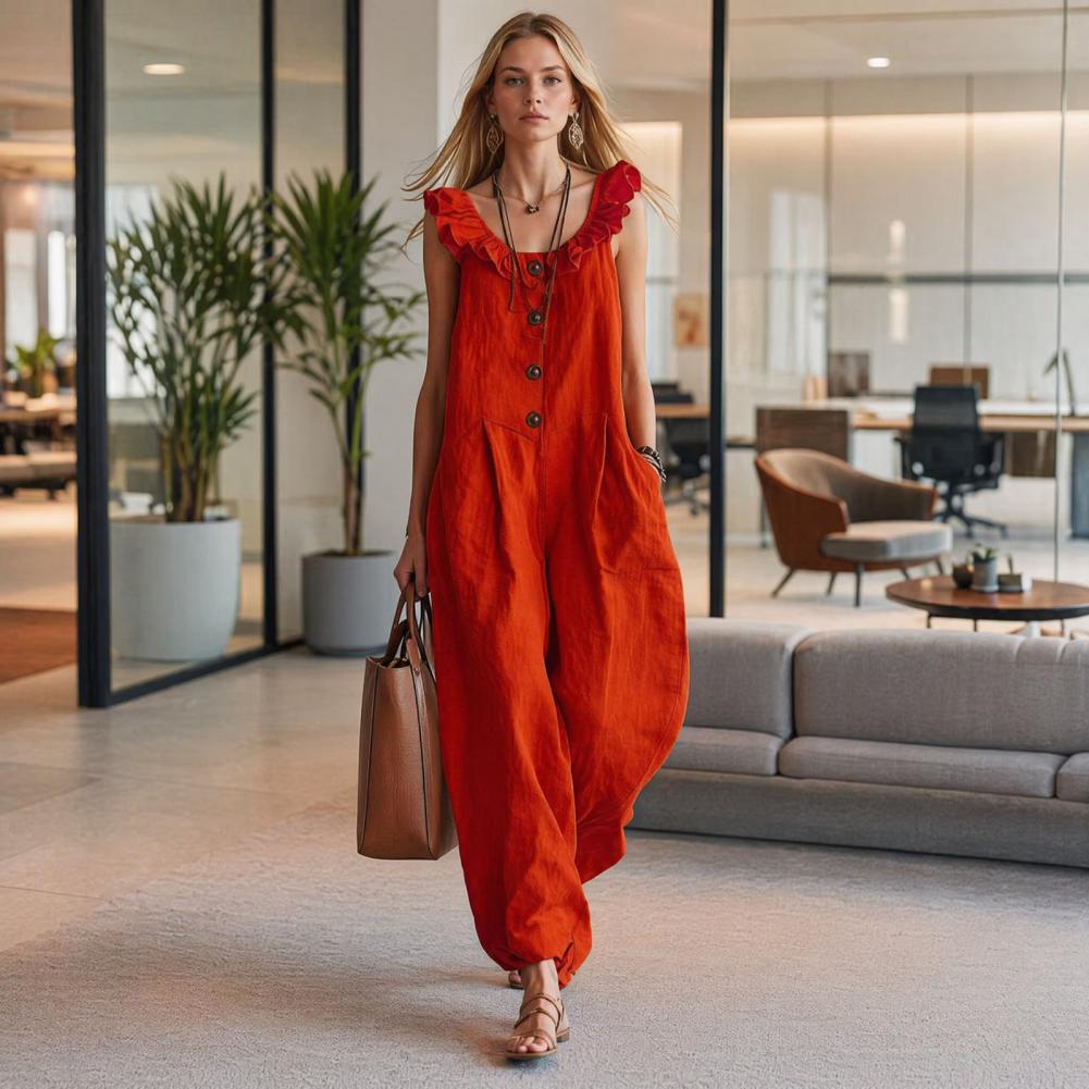 Relaxed Fit Romper Women Women - Jumpsuit Linen Relaxed のレビューと価格