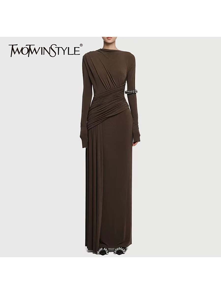 TWOTWINSTYLE Solid Slimming Dr - Linen Dress Wrap のレビューと価格