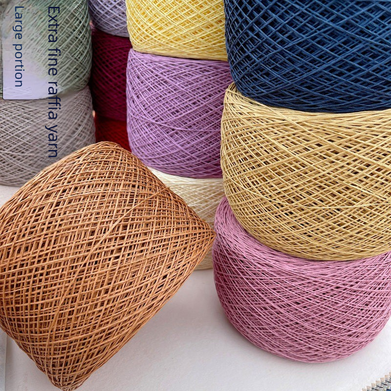 250g Thin Paper Raffia Yarn fo - Crochet Bag Raffia のレビューと価格