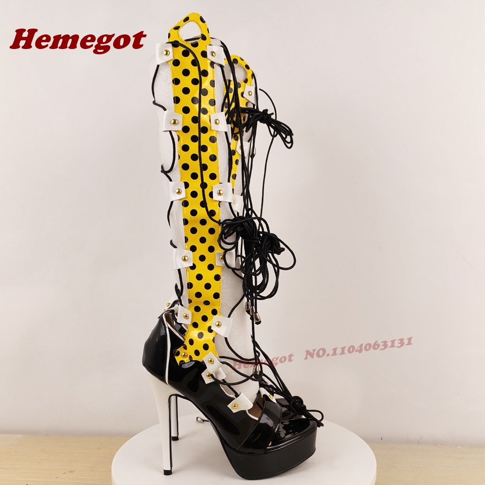 Colorful Platform Lace-Up Sand - Sandal Strappy Heeled のレビューと価格