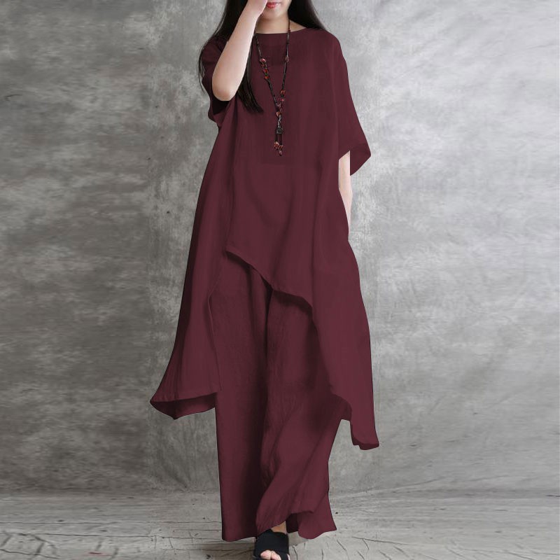 Women's Cotton Linen 2-piece S - Linen Pant Wide のレビューと価格
