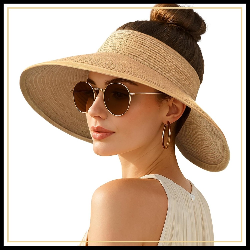 Women's Sun Visor Hats Wide Br - Hat Floppy Wide のレビューと価格