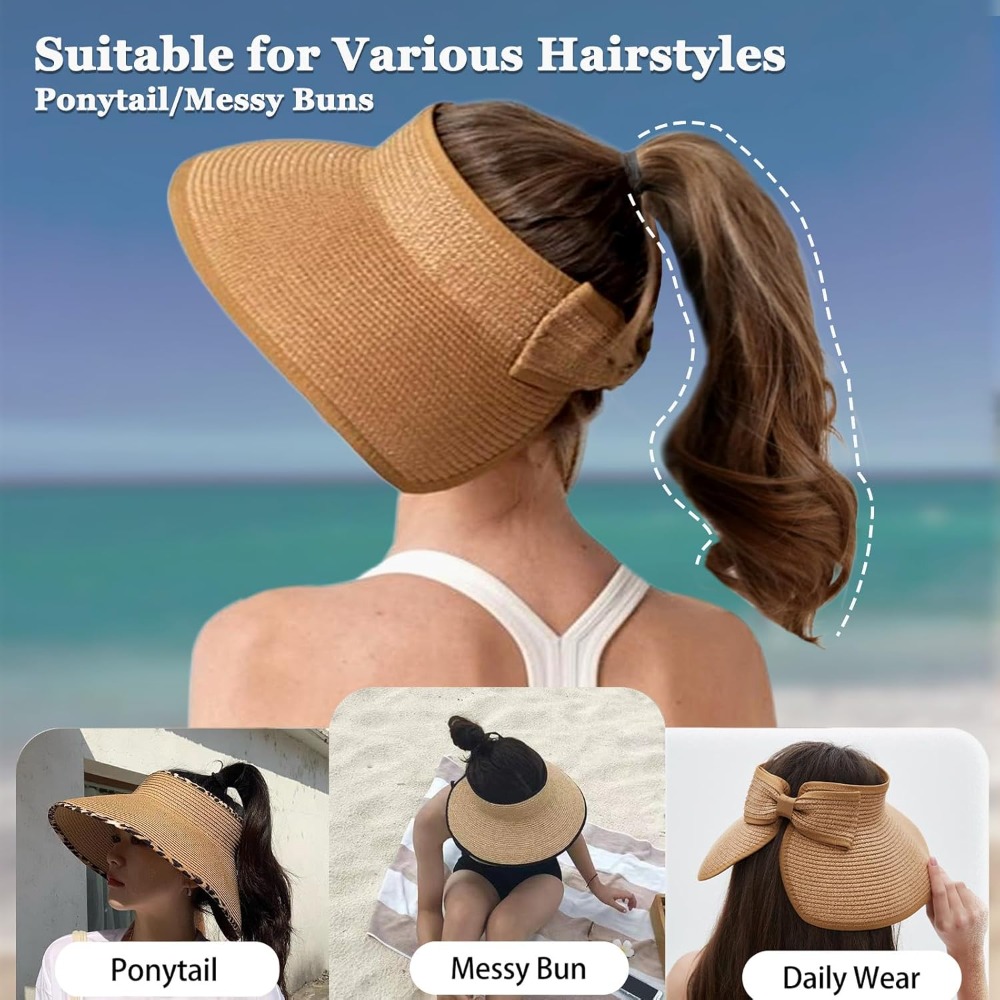 Women's Sun Visor Hats Wide Br - Hat Floppy Wide のレビューと価格