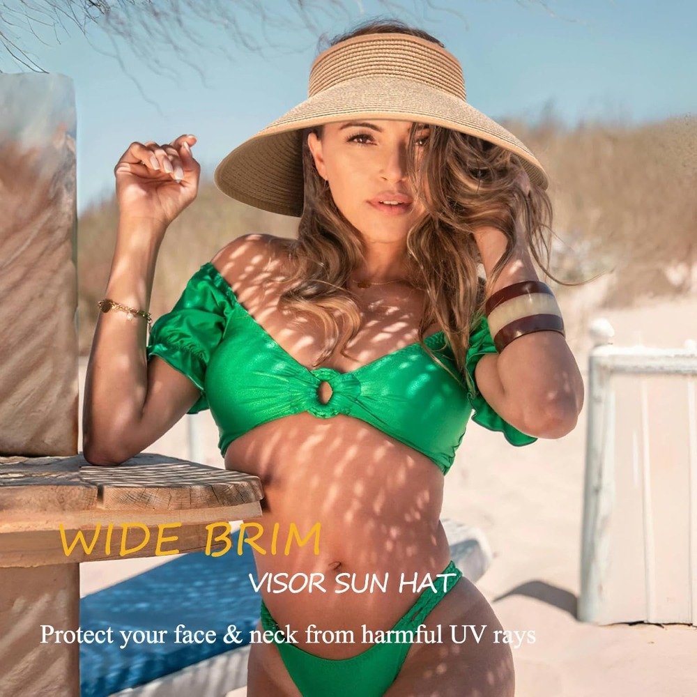 Women's Sun Visor Hats Wide Br - Hat Floppy Wide のレビューと価格
