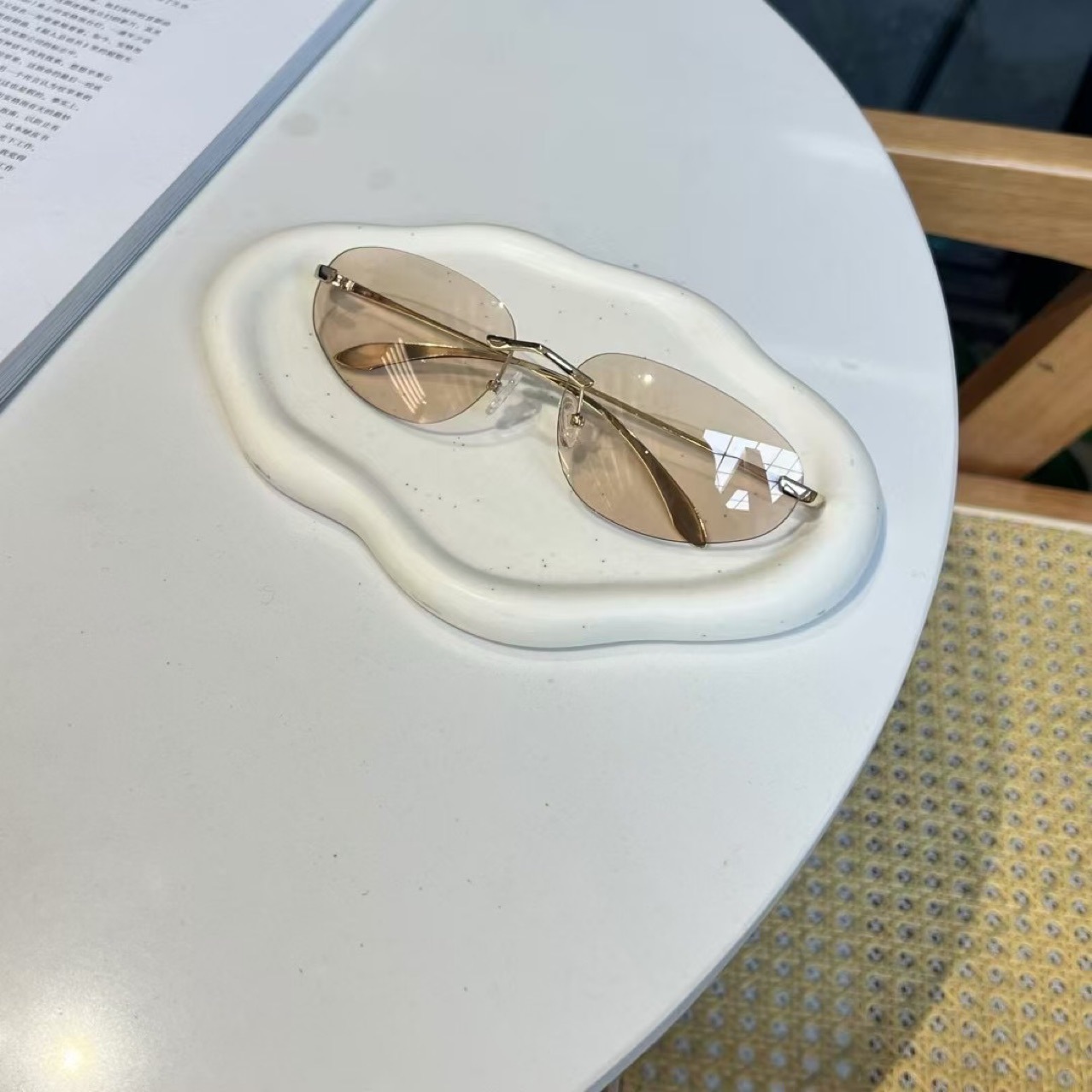 UV400 Rimless Shades, Cat Eye  - Sunglasses Cat Eye のレビューと価格