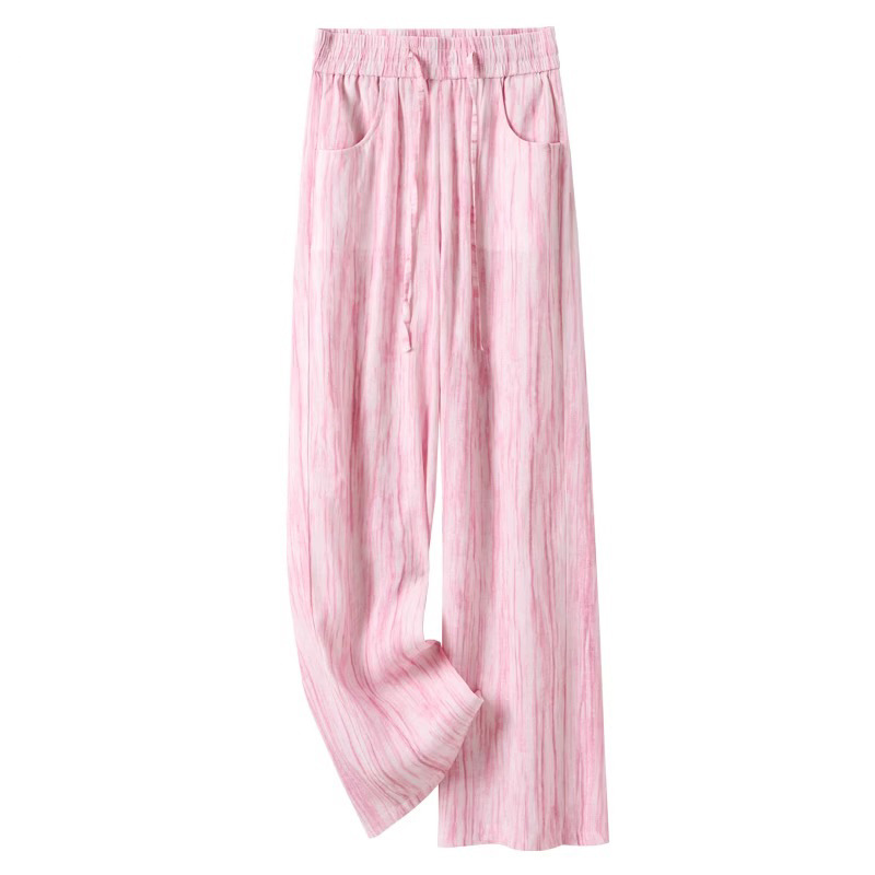 Tie-Dye Ice Silk Cotton Linen  - Linen Pant Wide のレビューと価格