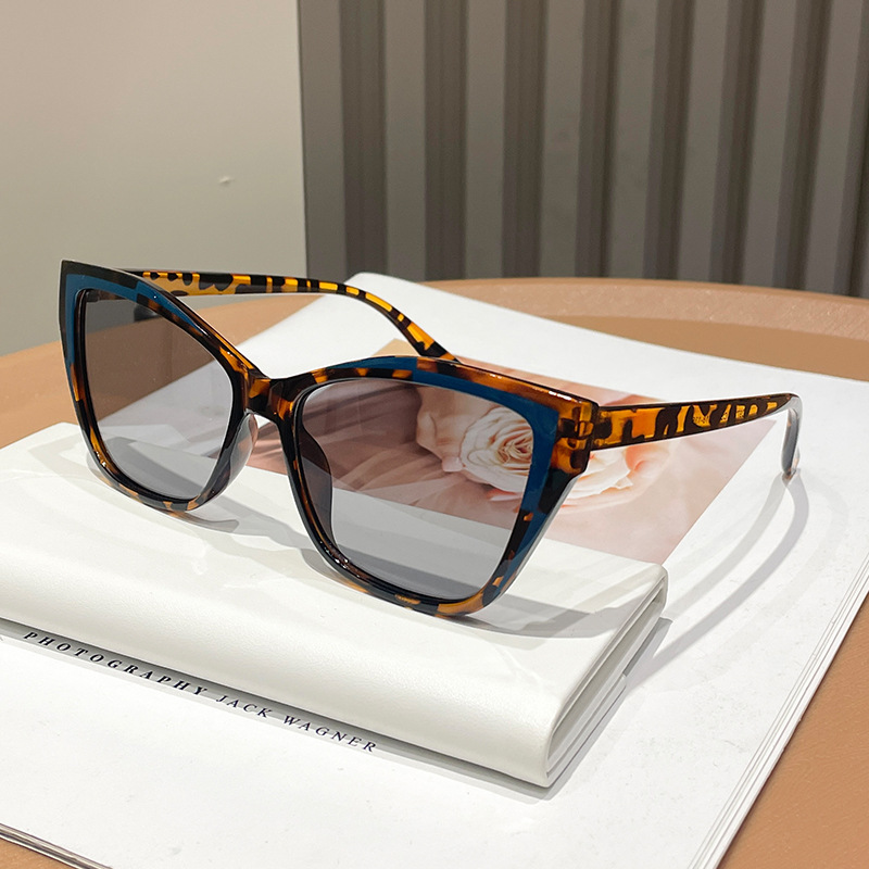 Women Color Block Cat Eye Eyeg - Sunglasses Cat Eye のレビューと価格
