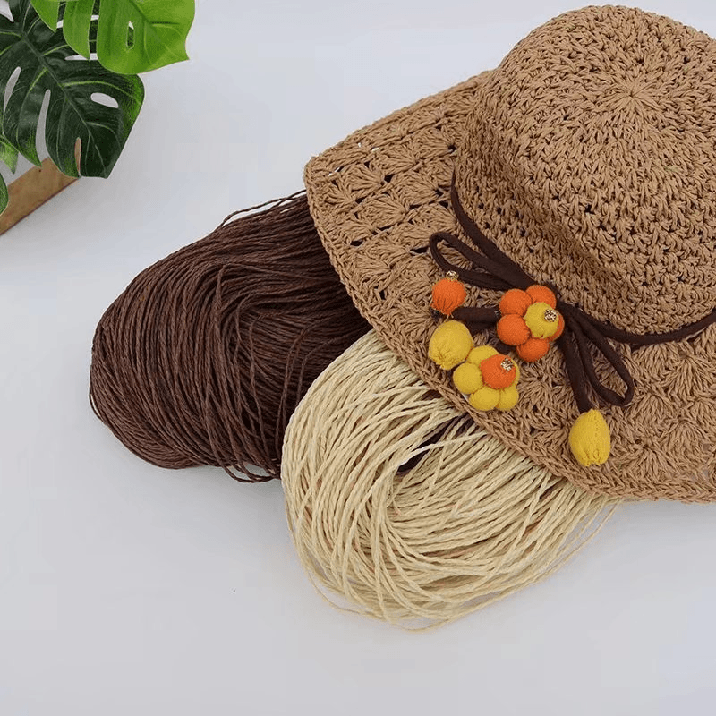 200g 2ply Cotton Raffia Yarn f - Crochet Bag Raffia のレビューと価格