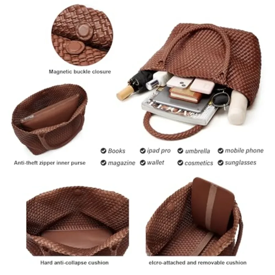 BOYATU Woven Tote Bag for Wome - Tote Bag Beach のレビューと価格