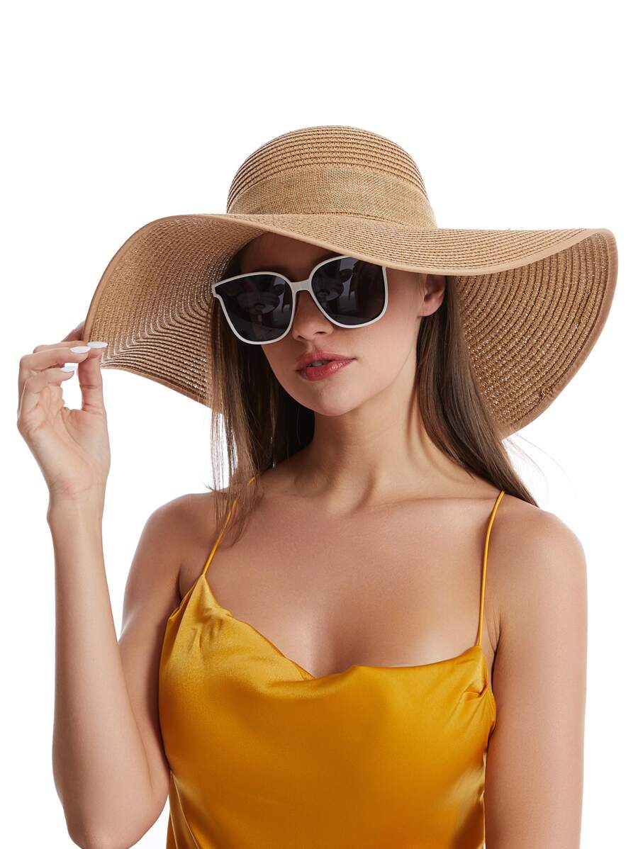 Womens Wide Brim Floppy Straw  - Hat Floppy Wide のレビューと価格
