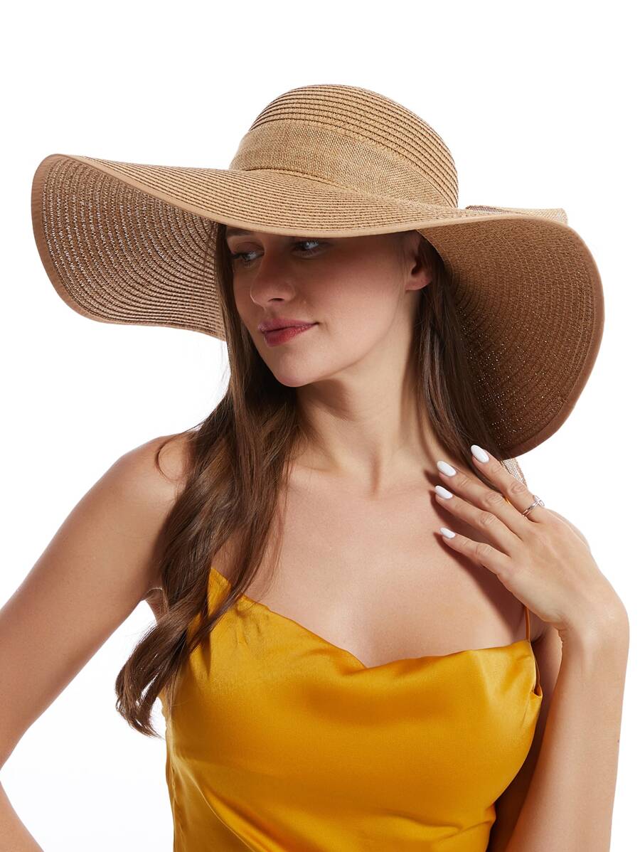Womens Wide Brim Floppy Straw  - Hat Floppy Wide のレビューと価格
