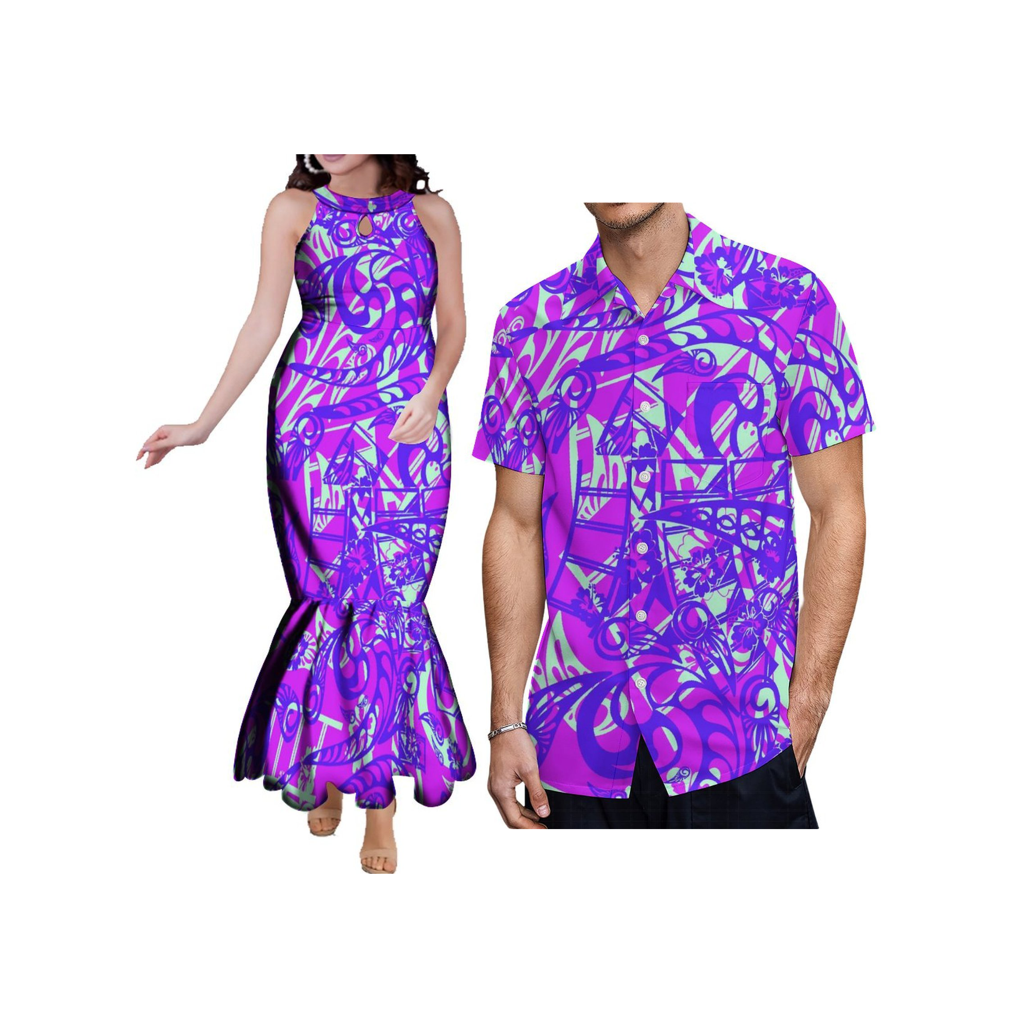 Customized Couples Clothes Big - Maxi Dress Halter のレビューと価格
