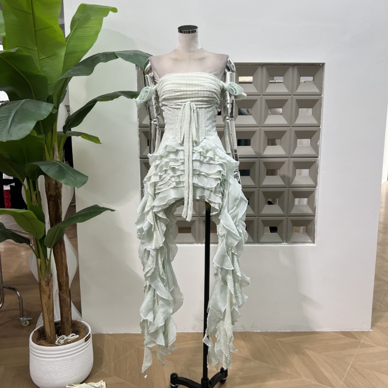 KBQ Solid Spliced Tassel Irreg - Maxi Dress Halter のレビューと価格
