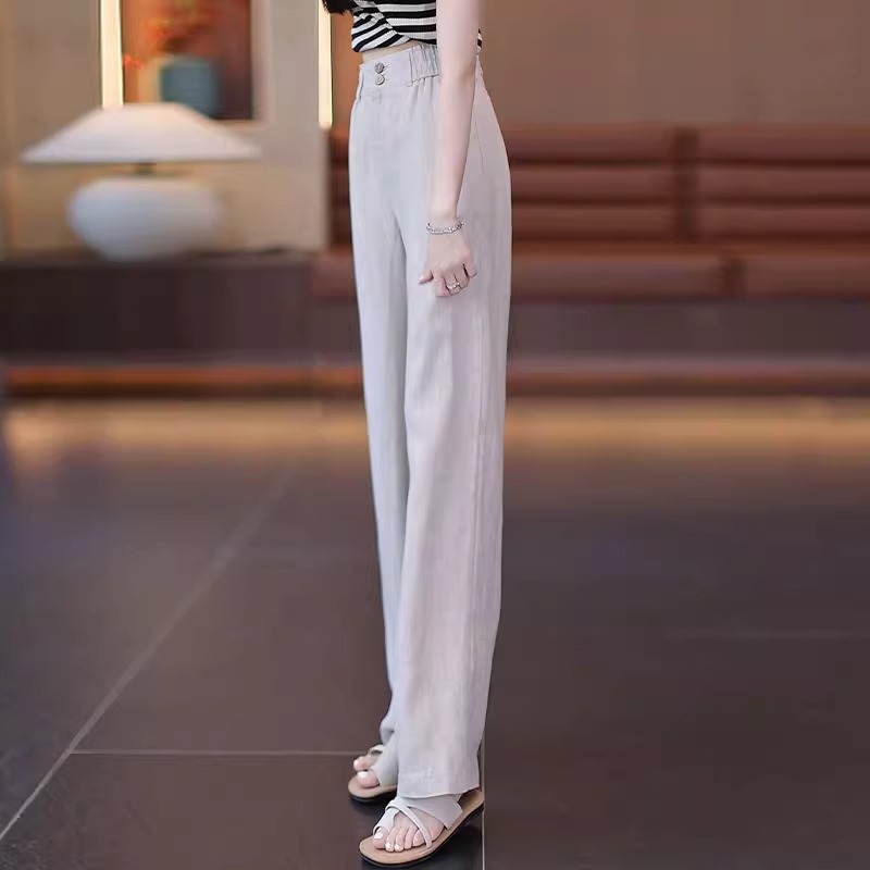 Summer Cool Linen Straight Pan - Linen Pant Wide のレビューと価格