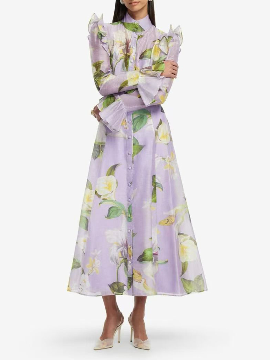 TWOTWINSTYLE Printing Spliced  - Linen Dress Wrap のレビューと価格