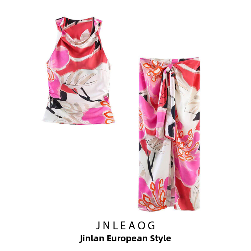 JNLEAOG Summer New Women's Sil - Midi Skirt Floral のレビューと価格