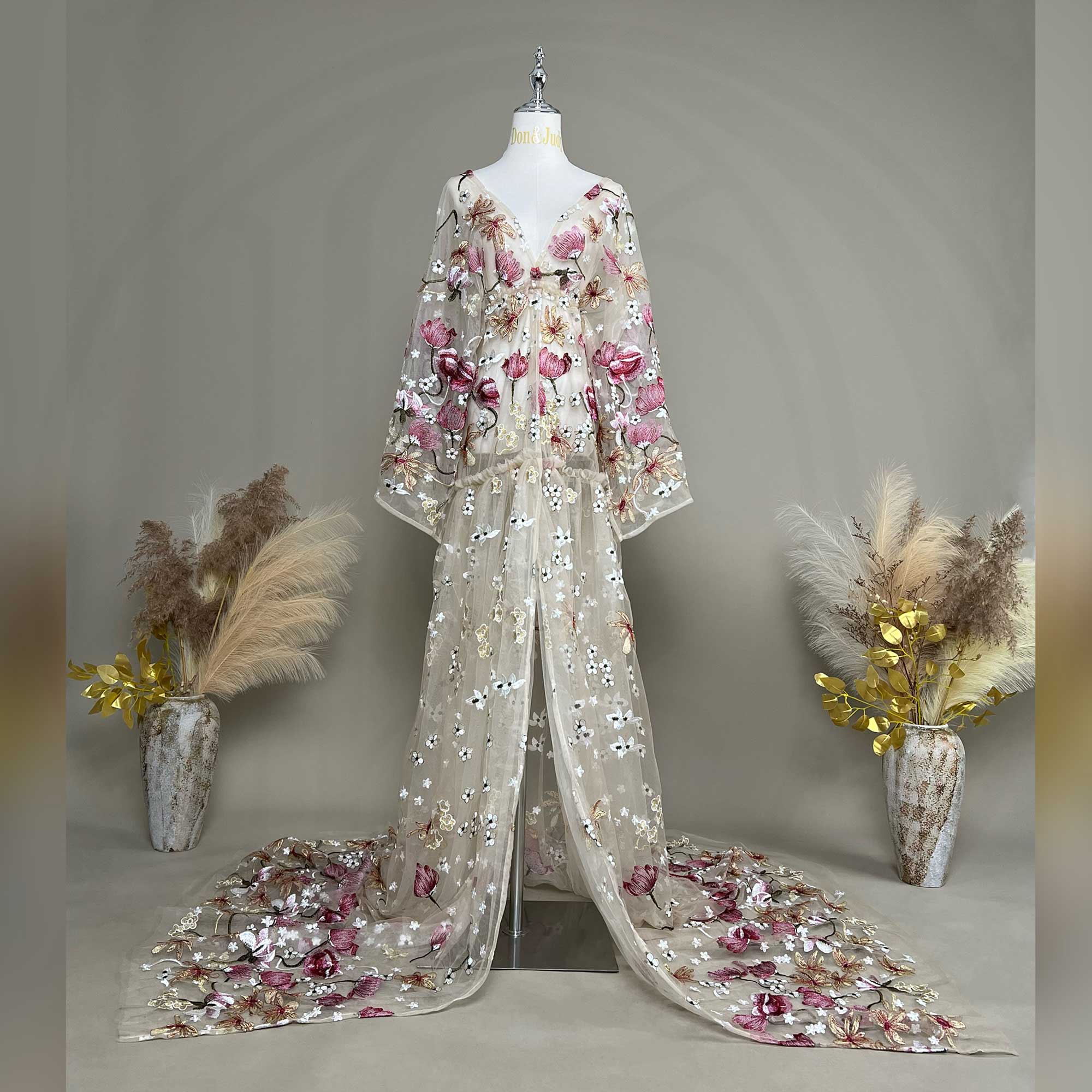 Don&Judy Butterfly Appliqués a - Kimono Sheer Floral のレビューと価格
